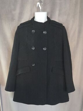 Maralyn & Me Size XL Black Double-Breasted Pea Coat